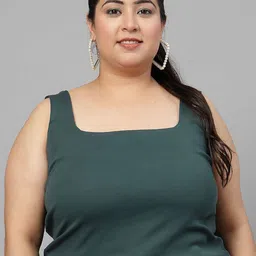 CURVE BY KASSUALLY Plus Size Square Neck Top-46