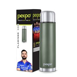 Pexpo Green Single Stainless Steel Water Bottle-image-22