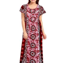 AAKARSHANA CREATION Women Red Maxi Nightdress-image-127