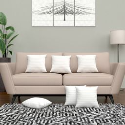 Myntra Elegant Homes 6-Pcs White Pre-FilledSquare CushionsFillers-40
