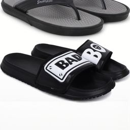 Pampy Angel Men Grey Flip Flops-image-98