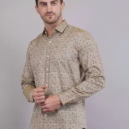 Binioz Men Classic Floral Opaque Printed Casual Shirt-image-74