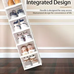Myntra Elegant Homes Set Of 3 White 3-Layers Foldable Shoe Rack image 5