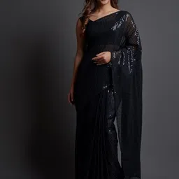 THE52 Embellished Embroidered SequinnedSaree-picture-39