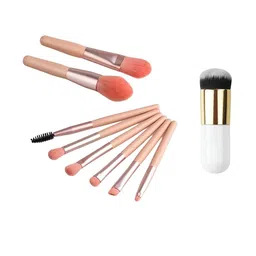 zemglam Set Of 9 Mini Makeup Brushes With Storage Bag-16