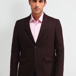 Arrow Self Design Single-Breasted Formal Blazer-image-12