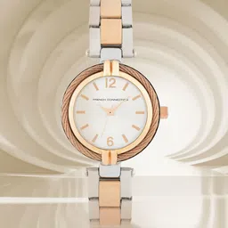 French Connection Women Dial & Stainless Steel Bracelet Style Straps Analogue Watch FCW12RTM-27