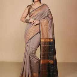 BENGAL HANDLOOM Zari Taant Saree-picture-17