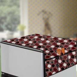 The Furnishing Tree Maroon Plastic Refrigerator Cover-image-51