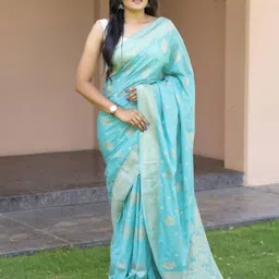 VILLE FASHION Woven Design Zari Art Silk Kanjeevaram Saree-picture-31