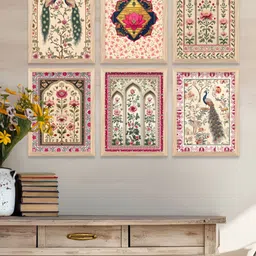 Kotart Brown & Pink 6 and more Piece Wood Birds and Animals Wall Paintings-image-21