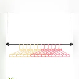 Aura Set Of 12 Pink & Cream European Style Multi-Purpose Clothes Hanger-5