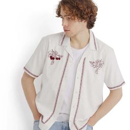RARE RABBIT Men Comfort Cuban Collar Solid Cotton Relaxed Fit Casual Shirt-image-73