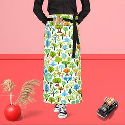 ArtzFolio Green & White Printed Cotton Aprons-57