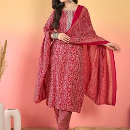 Varanga Women Ethnic Motifs Printed Kurta with Churidar & Dupatta-picture-44