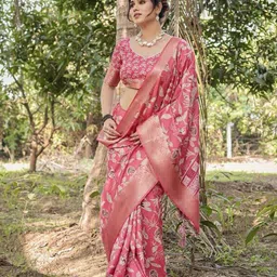 ALMAARI FASHION Ethnic Motifs Zari Banarasi Saree-picture-41