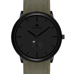 EMPERO Men Brass Dial & Leather Straps Analogue Chronograph Watch EAB303 Black Hands Green Leather-10