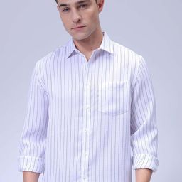 The Indian Garage Co Men Slim Fit Multi Stripes Opaque Striped Casual Shirt-image-121