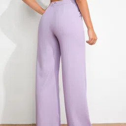 NU CLOTHS Women Relaxed Regular Fit Mid-Rise Pleated Trousers-picture-37