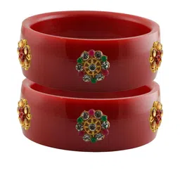 Vidhya Kangan Red Plastic Bangles-image-74