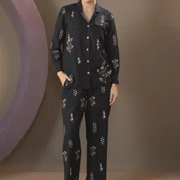 Anouk Floral Embroidered Long Sleeves Pure Cotton Shirt & Trouser-picture-26