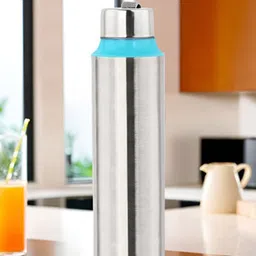 Aura Blue & Silver Toned Stainless Steel Water Bottle 1L-picture-17