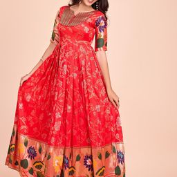 Tasarika Printed Fit & Flare Maxi Ethnic Dresses-image-70