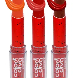Adbeni Set Of 3 Hot Shot Lipsticks- Outrageous Orange02 - Indic Maroon05 - Thunderbird07-55