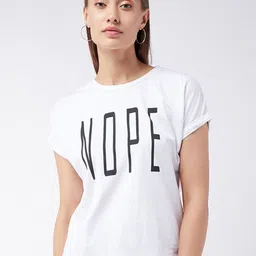 The Roadster Lifestyle Co. White Typography Printed Pure Cotton Relaxed Fit T-Shirt-picture-35
