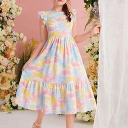 BAESD Floral Print Fit & Flare Midi Dress-31
