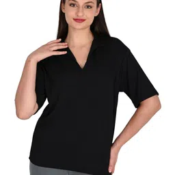TRAQUILA Polo Collar Drop-Shoulder Sleeves Relaxed Fit Cotton T-shirt-picture-42