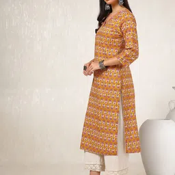 Soch Floral Printed Gotta Patti Cotton Straight Kurta image 3