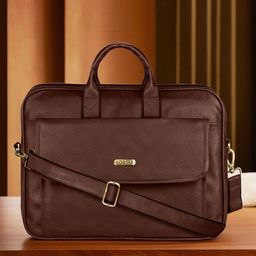 LOREM Men Textured Laptop Bag-31
