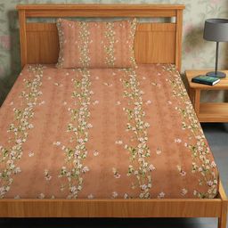 IVAZA Unisex Orange Bedsheets-image-103