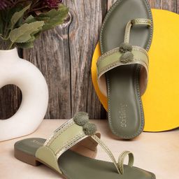 NATSHUZ Women Comfortable Slip-on One Toe Flats-image-41