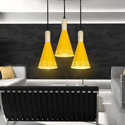 KINIS Yellow Aluminium Quirky Ceiling Lamp-image-33
