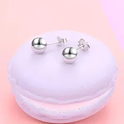 RAGABANDHA DESIGN STUDIO Silver-Plated Circular Ball Shaped Studs Earrings- 3mm-picture-25