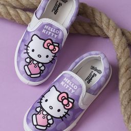 Kids Ville Girls Hello Kitty Printed Slip-On Round Toe Casual Shoes-image-62