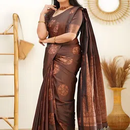 Anouk Woven Design Zari Kanjeevaram Saree-12