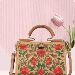 VELUCIA Women Floral Textured Structured Handheld Bag-53