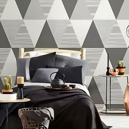 INDIAN ROYALS White & Grey Printed Waterproof Self Adhesive Wallpaper-image-98