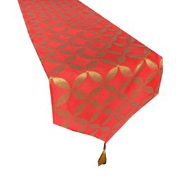 Pink Parrot Multi-Coloured Ethnic Motifs Printed Table Runner-image-77