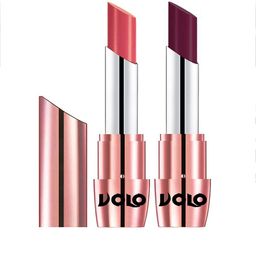 VOLO Set Of 5 Creme Matte Lipstick - 3.5 g Each -Rose Pink 637 - Magenta 647-25