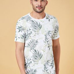 Urban Ranger by pantaloons Tropical Printed Slim Fit Cotton T-shirt-picture-30