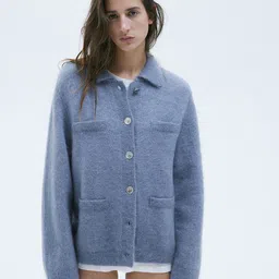 H&M Mohair-Blend Collared Cardigan-image-16