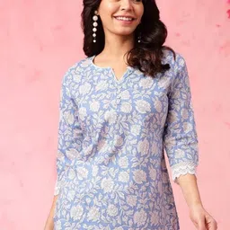 Subh LAXMI Floral Print Cotton Top-27