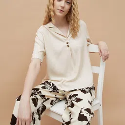 Fame Forever by Lifestyle Women Lapel Collar Top-picture-49