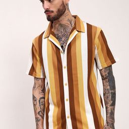 SHOWOFF Men Comfort Opaque Striped Casual Shirt-picture-20