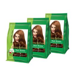 Prem Dulhan Set Of 3 Hair Henna Natural Henna Based Hair Color 125g Each - Natural Brown-17