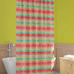 ArtzFolio Pink & Green Printed Waterproof Shower Curtain-picture-13
